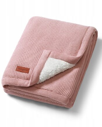 BABYONO KOCYK KOC BAWEŁNIANY Z OCIEPLENIEM MIĘKKI GRUBY 75X100CM RÓŻOWY