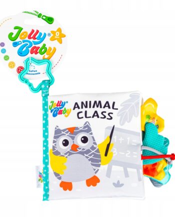JOLLY BABY KSIĄŻKA KSIĄŻECZKA SENSORYCZNA SPRYTNE ZWIERZAKI 0M+