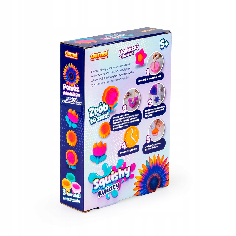 DUMEL ART SQUISHY KREATYWNY ZESTAW KWIATY ZRÓB TO SAM