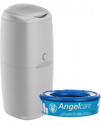 ANGELCARE POJEMNIK KOSZ KLASYCZNY NA PIELUCHU SZARY + 1 WKŁAD