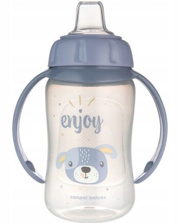 CANPOL KUBEK NIEKAPEK TRENINGOWY Z USTNIKIEM MIĘKKIM 6M+ NIEBIESKI