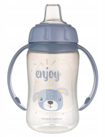 CANPOL KUBEK NIEKAPEK TRENINGOWY Z USTNIKIEM MIĘKKIM 6M+ NIEBIESKI