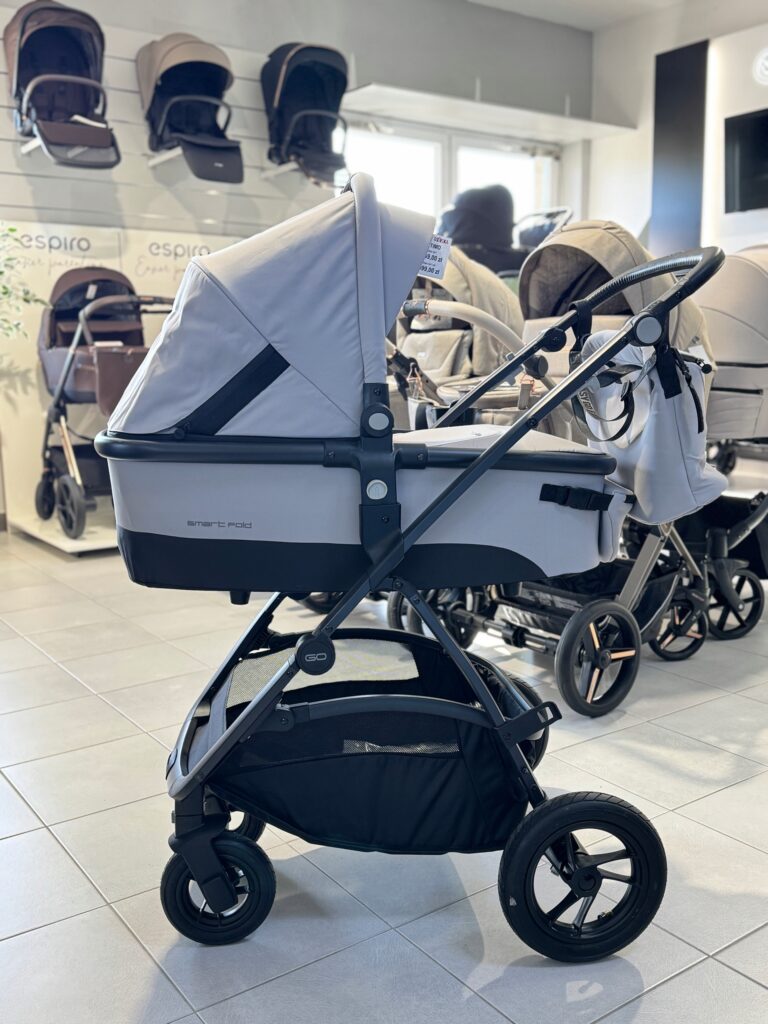 WÓZEK 2W1 SPACEROWO-GŁĘBOKI EASYGO OPTIMO SOUL PEARL JASNOSZARY AKCESORIA