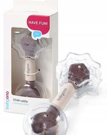 BABYONO GRZECHOTKA ERGONOMICZNA STAR 3M+