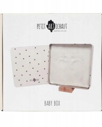 PETIT ARTICHAUT PUDEŁKO KWADRATOWE NA ODCISK RĄCZKI NÓŻKI SERCA