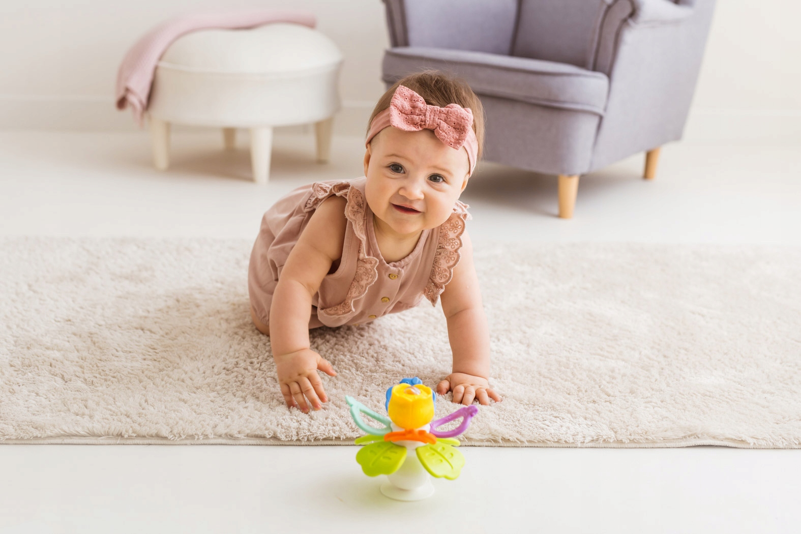 DUMEL TERKOCZĄCY OGRÓD Z PRZYSSAWKĄ KOLOROWY GRZECHOTKA GRYZAK 3M+