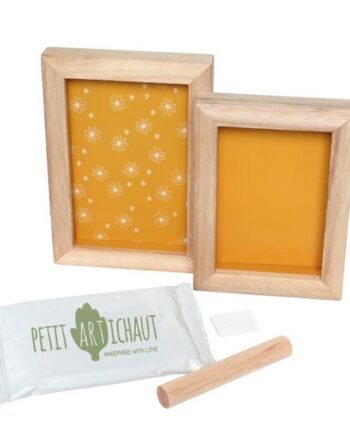 PETIT ARTICHAUT DWUPANELOWA RAMKA NA ZDJĘCIE I ODCISK RĄCZKI NÓŻKI KWIATY