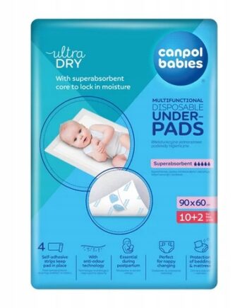 CANPOL PODKŁADY HIGIENICZNE NA ŁÓŻKO 60x90 12 SZT PRODUKT MEDYCZNY
