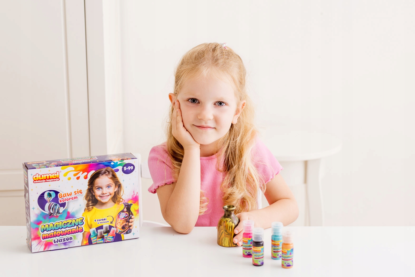 DUMEL MAGICZNE MALOWANIE - WAZON ZESTAW DO MALOWANIA FARBY 4X15ML