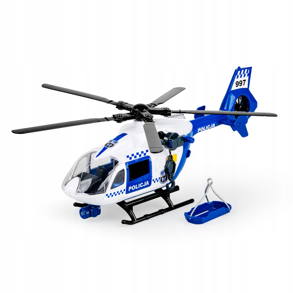 DUMEL FLOTA MIEJSKA HELIKOPTER POLICYJNY ŚWIATEŁKA DŹWIĘKI OBRACANE ŚMIGŁA