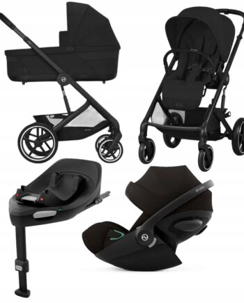 CYBEX WÓZEK BALIOS S LUX 4W1 MOON BLACK + BAZA G + FOTELIK CLOUD G iSize