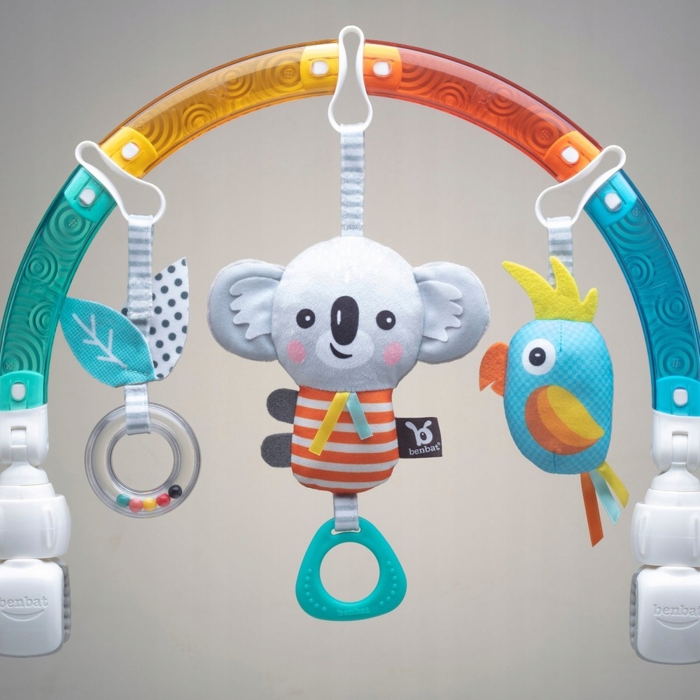 BENBAT ŁUK SENSORYCZNY Z ZABAWKAMI DO WÓZKA FOTELIKA KOALA ŚWIATŁA