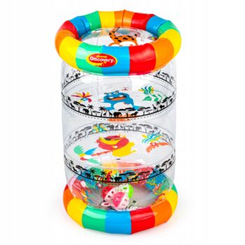 TULIFUN DMUCHANY ROLER DO NAUKI RACZKOWANIA 44CM GRZECHOCZĄCE PIŁECZKI