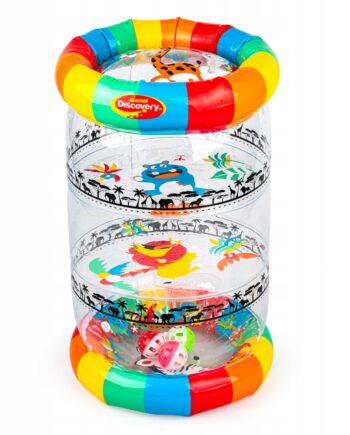 TULIFUN DMUCHANY ROLER DO NAUKI RACZKOWANIA 44CM GRZECHOCZĄCE PIŁECZKI