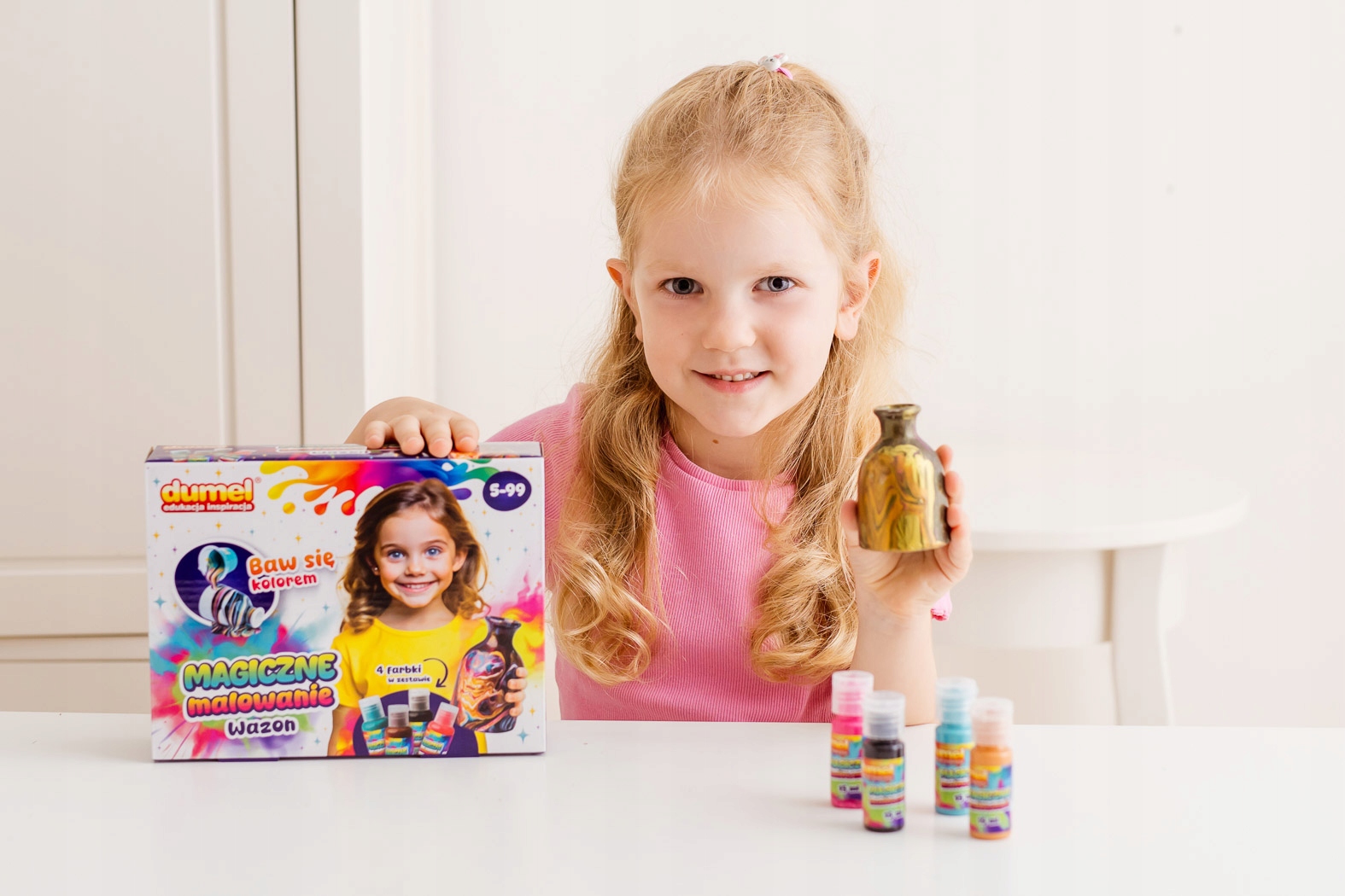 DUMEL MAGICZNE MALOWANIE - WAZON ZESTAW DO MALOWANIA FARBY 4X15ML