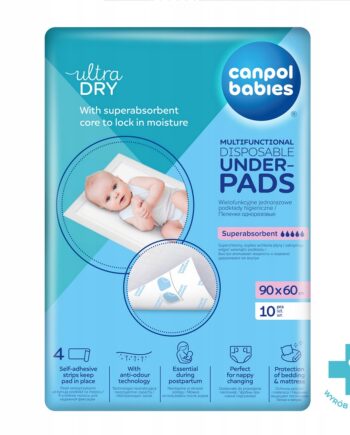CANPOL PODKŁADY HIGIENICZNE NA ŁÓŻKO 60x90 10 SZT