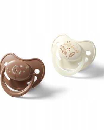 BABYONO SMOCZEK ANATOMICZY ŚWIECĄCY SILIKONOWY 18M+ 2 SZTUKI