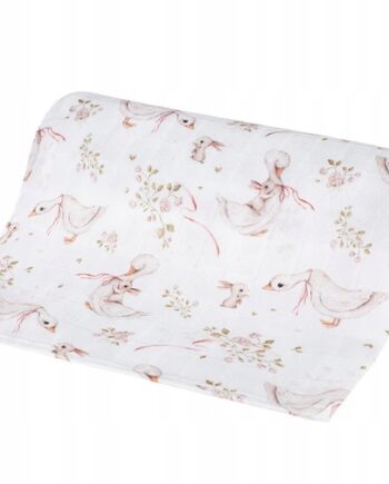 BOCIOLAND PIELUSZKA BAMBUSOWA OTULACZ 110x110 GĄSKI