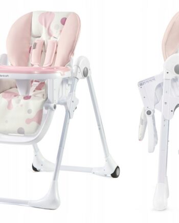 KINDERKRAFT KRZESEŁKO DO KARMIENIA DLA DZIECI YUMMY RÓŻOWE SKŁADANE