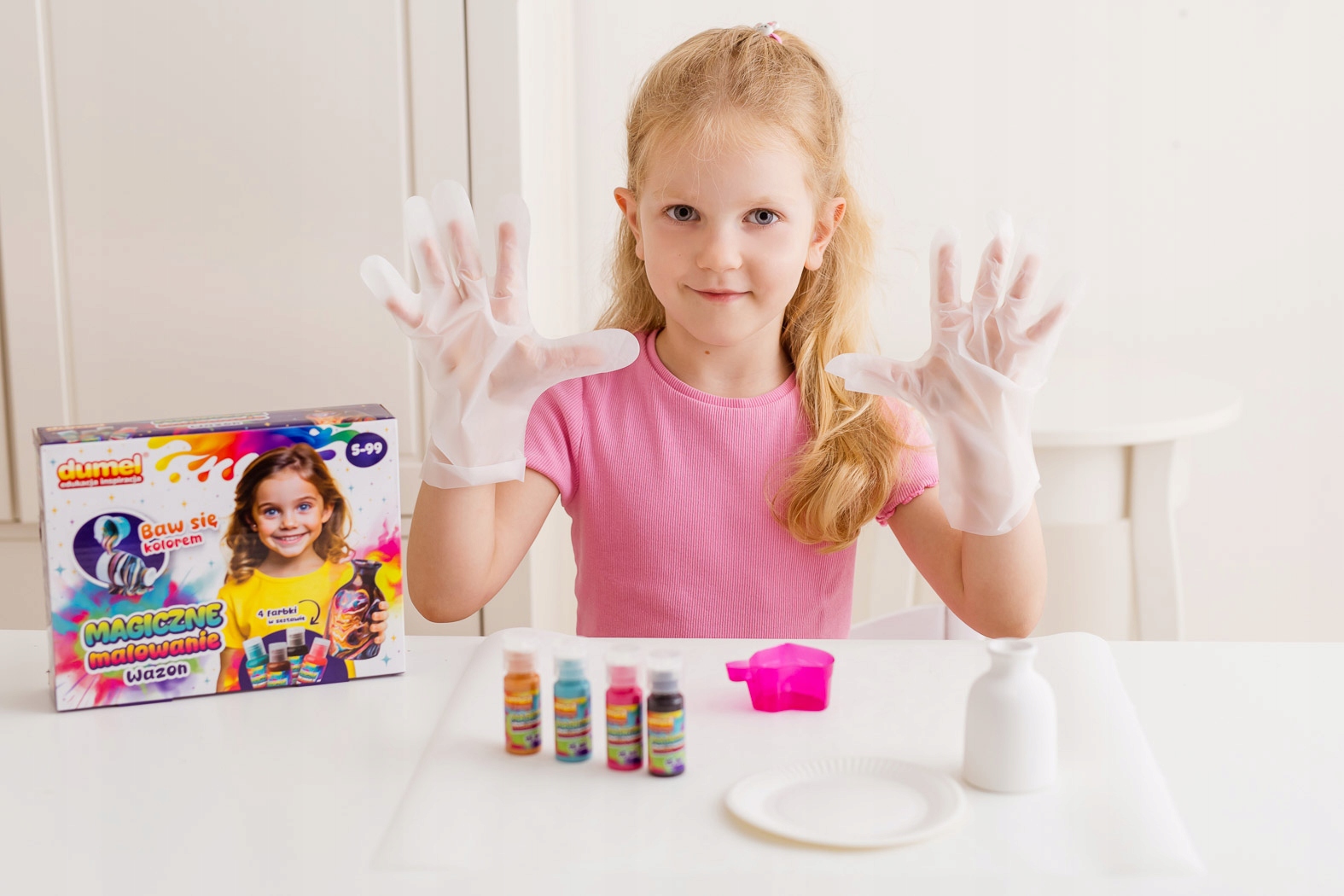 DUMEL MAGICZNE MALOWANIE - WAZON ZESTAW DO MALOWANIA FARBY 4X15ML