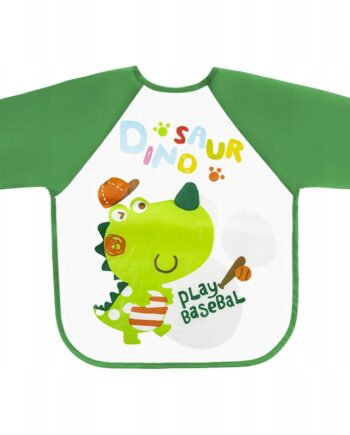 BOCIOLAND ŚLINIAK FARTUSZEK CERATOWY EVA Z RĘKAWKAMI NIEPRZEMAKALNY ZIELONY