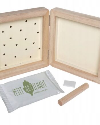 PETIT ARTICHAUT PODWÓJNA RAMKA NA ZDJĘCIE I ODCISK RĄCZKI NÓŻKI SERCA