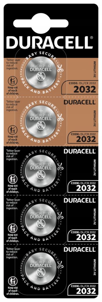 DURACELL BATERIE LITOWE PASTYLKOWE CR2032 220mAh 5 szt
