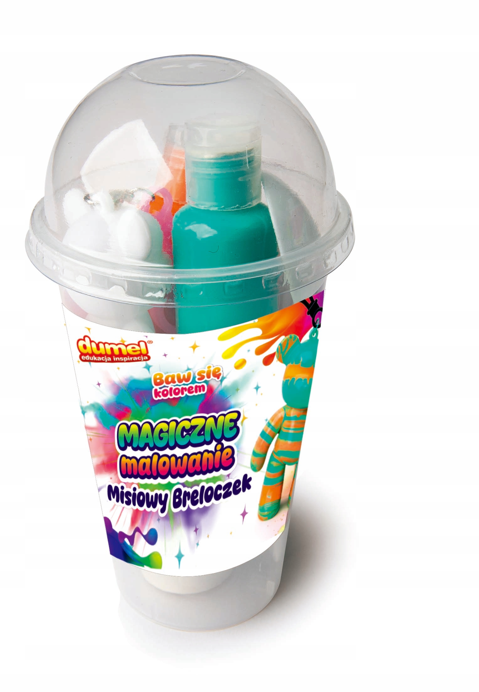 DUMEL MAGICZNE MALOWANIE MISIOWY BRELOCZEK FARBKI 2X30ML