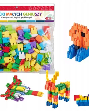 ASKATO EDUKACYJNE KLOCKI MAŁYCH GENIUSZY CEGIEŁKI 160 ELEMENTÓW