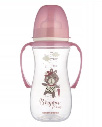 CANPOL BUTELKA ANTYKOLKOWA Z UCHWYTAMI 300ML BONJOUR PARIS 12M+