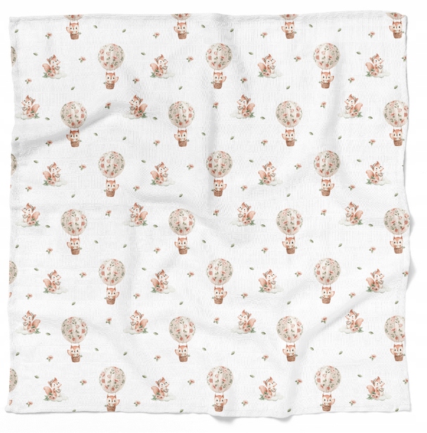 BOCIOLAND PIELUSZKA BAMBUSOWA OTULACZ KOCYK 75x75 WIEWIÓRKI