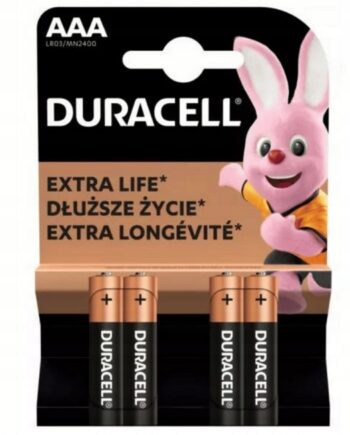 DURACELL BATERIE ALKALICZNE Duralock Basic AAA R3 4 SZTUKI