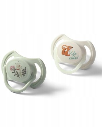 BABYONO SMOCZEK SYMETRYCZNY ŚWIECĄCY SILIKONOWY 6-18M 2 SZTUKI