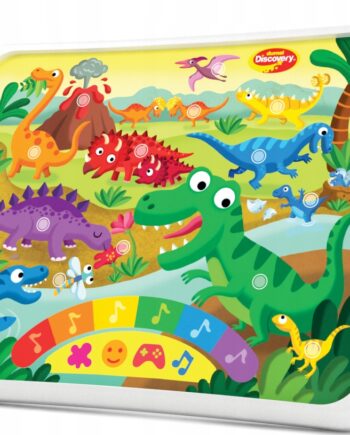 DUMEL ZABAWKA TABLET ŚWIAT DINO 4 TRYBY ZABAWY MELODIE DŹWIĘKI 3+