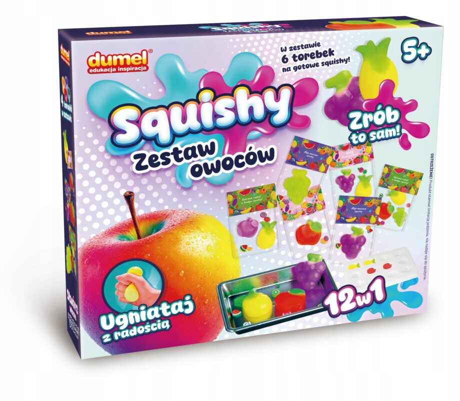 DUMEL ART SQUISHY KREATYWNY ZESTAW OWOCÓW ZRÓB TO SAM