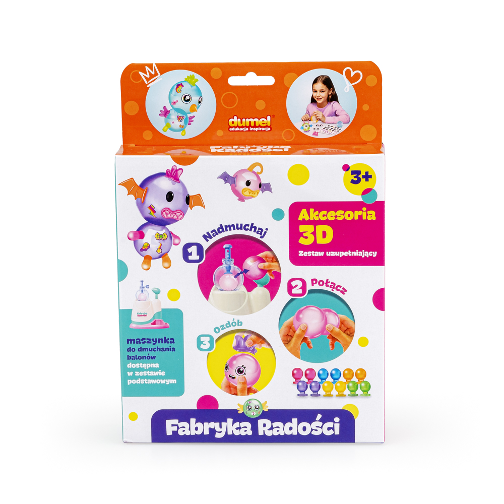 DUMEL FABRYKA RADOŚCI AKCESORIA 3D BALONOWA PRZYGODA 170 ELEMENTÓW 3+