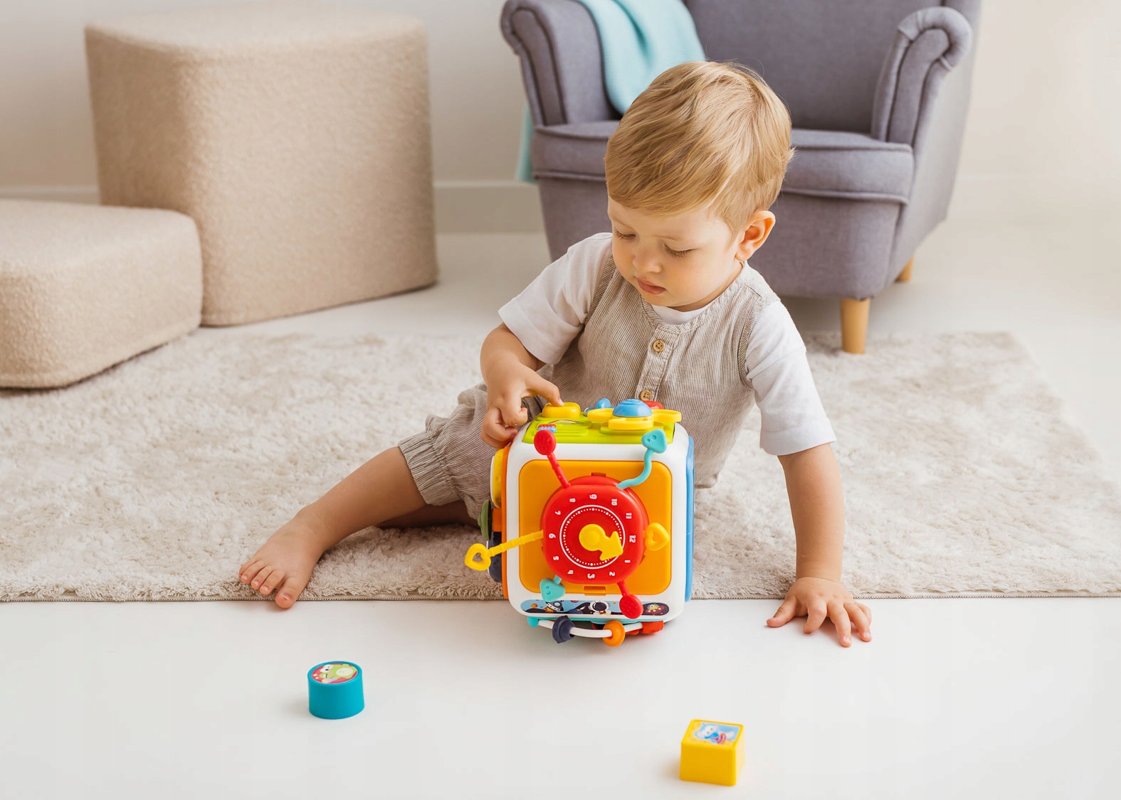 DUMEL KOSTKA SENSORYCZNA MOTORYCZNA KOSMICZNA ZABAWA DŹWIĘKI MELODIE 18M+