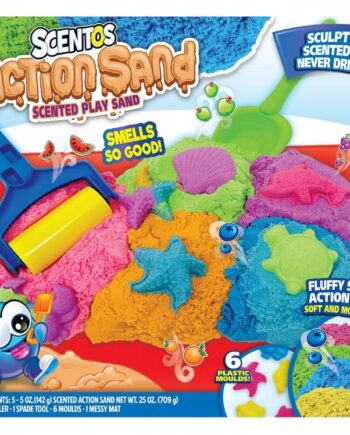 SCENTOS PACHNĄCY PIASEK KINETYCZNY ZESTAW Z AKCESORIAMI FOREMKI