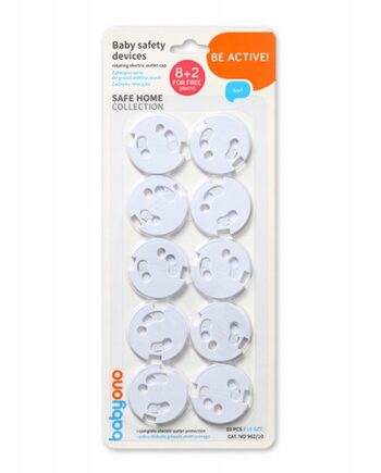 BABYONO ZABEZPIECZENIE DO GNIAZD ELEKTRYCZNYCH ZAŚLEPKA ROTACYJNE 10 SZTUK