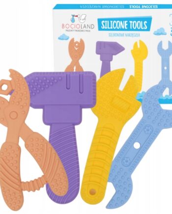 BOCIOLAND GRYZAK SILIKONOWY SENSORYCZNY NARZĘDZIA ZESTAW 4 SZTUKI