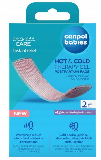 CANPOL OKŁADY ŻELOWE PO PORODZIE DO TERAPII CIEPŁEM I ZIMNEM 2 SZTUKI