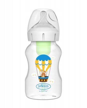DR BROWN'S BUTELKA SZEROKA 330ML OPTIONS KRÓLIK Z BALONAMI SMOCZEK 3M+