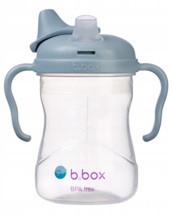 B.box KUBEK Z MIĘKKIM SILIKONOWYM USTNIKIEM Z UCHWYTAMI NIEKAPEK 4M+