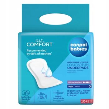 CANPOL PODKŁADY POPORODOWE NA NOC PODPASKI WYSOKOCHŁONNE 12 SZTUK