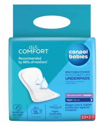 CANPOL PODKŁADY POPORODOWE NA NOC PODPASKI WYSOKOCHŁONNE 12 SZTUK