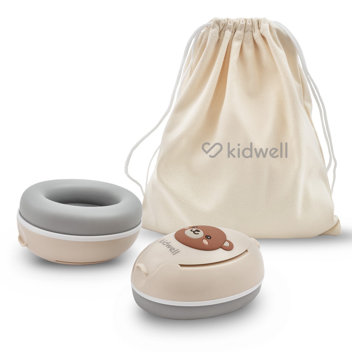 KIDWELL SŁUCHAWKI OCHRONNE WYGŁUSZAJĄCE DLA DZIECI ORSO 2W1 BEŻOWE