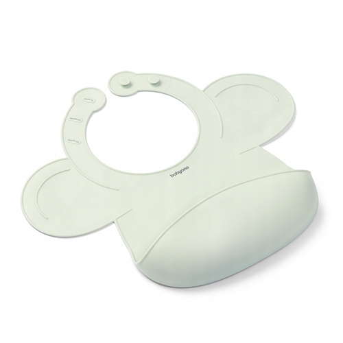 BABYONO ŚLINIAK SILIKONOWY Z REGULOWANYM ZAPIĘCIEM MIĘKKI ZIELONY 1639/03