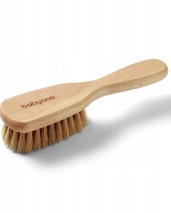 Babyono SZCZOTKA Z 100 % NATURALNEGO WŁOSIA ŚREDNIO MIĘKKA NA CIEMIENIUCHE