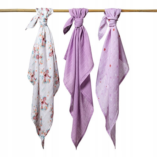 BABYONO PIELUSZKI PIELUSZKA BAMBUSOWA MIĘKKA 3 SZTUKI