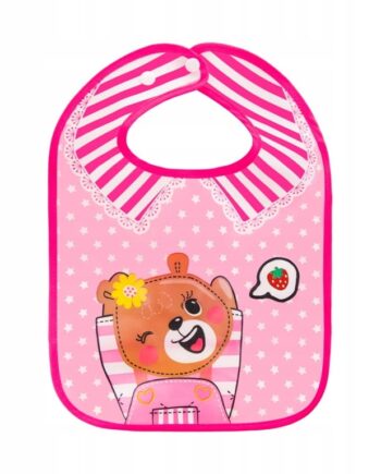 BOCIOLAND ŚLINIAK CERATOWY NIEPRZEMAKALNY EVA ZAPINANY RÓŻ